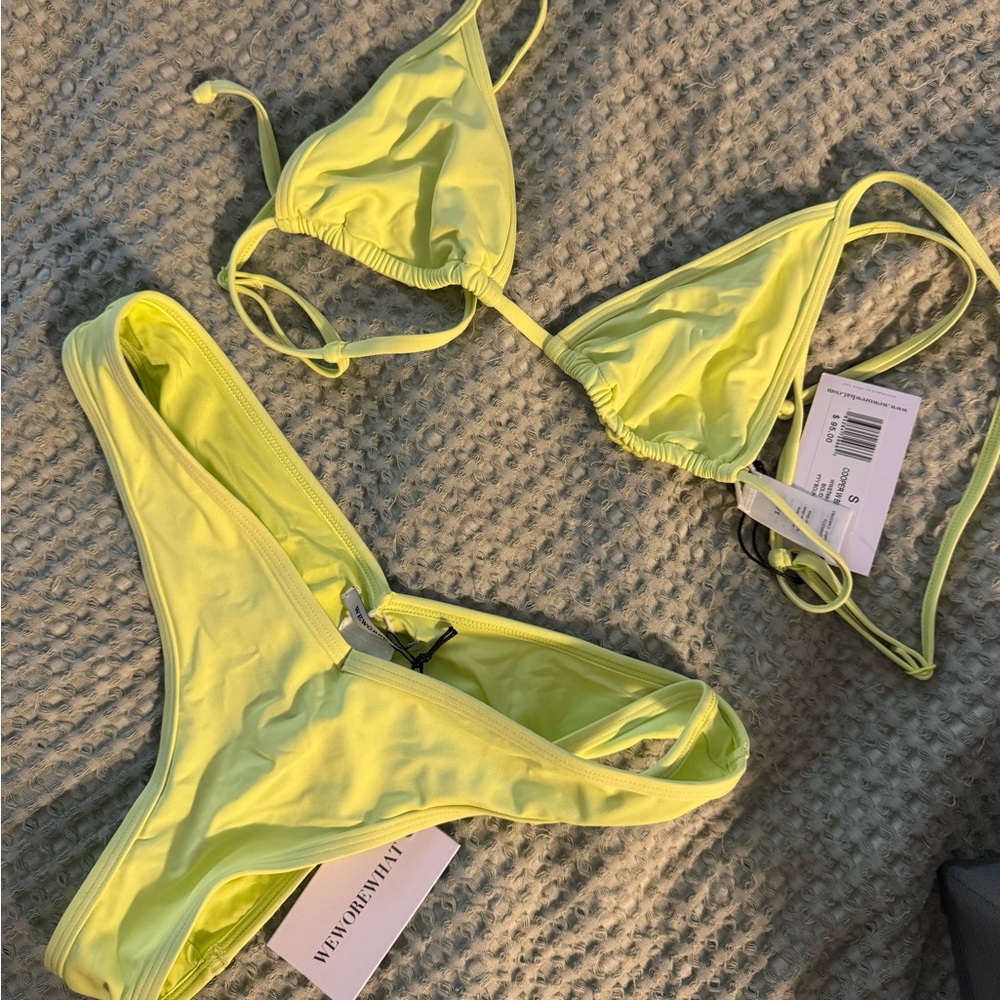 WeWoreWhat Lime Green Bikini